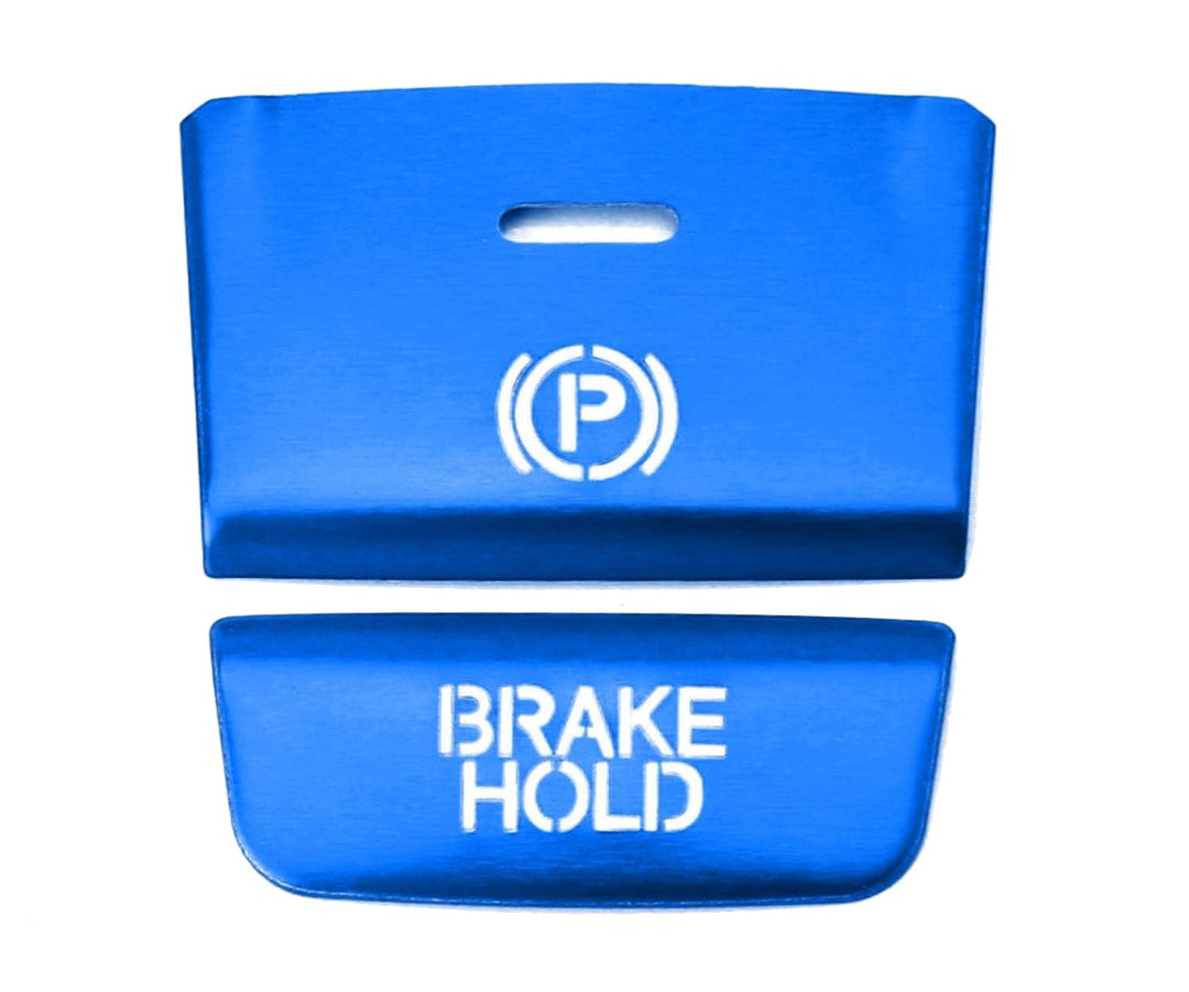 Blue Aluminum Parking Brake Button Trims for 2018-2022 Honda Accord