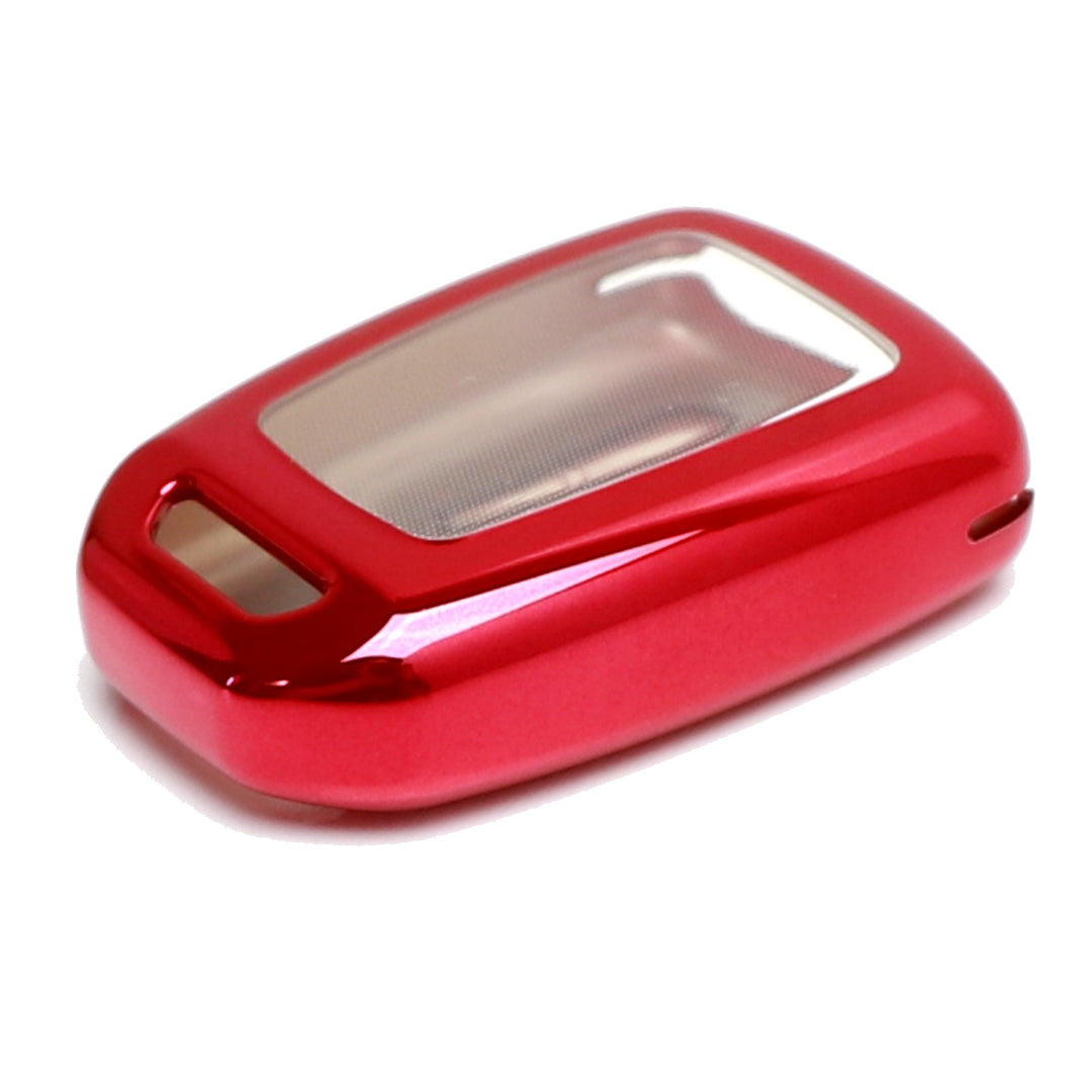 Red TPU Key Fob Case with Face Cover for 2016-2024 Honda Civic, 2016-2021 Accord, 2016-2022 CR-V and HR-V