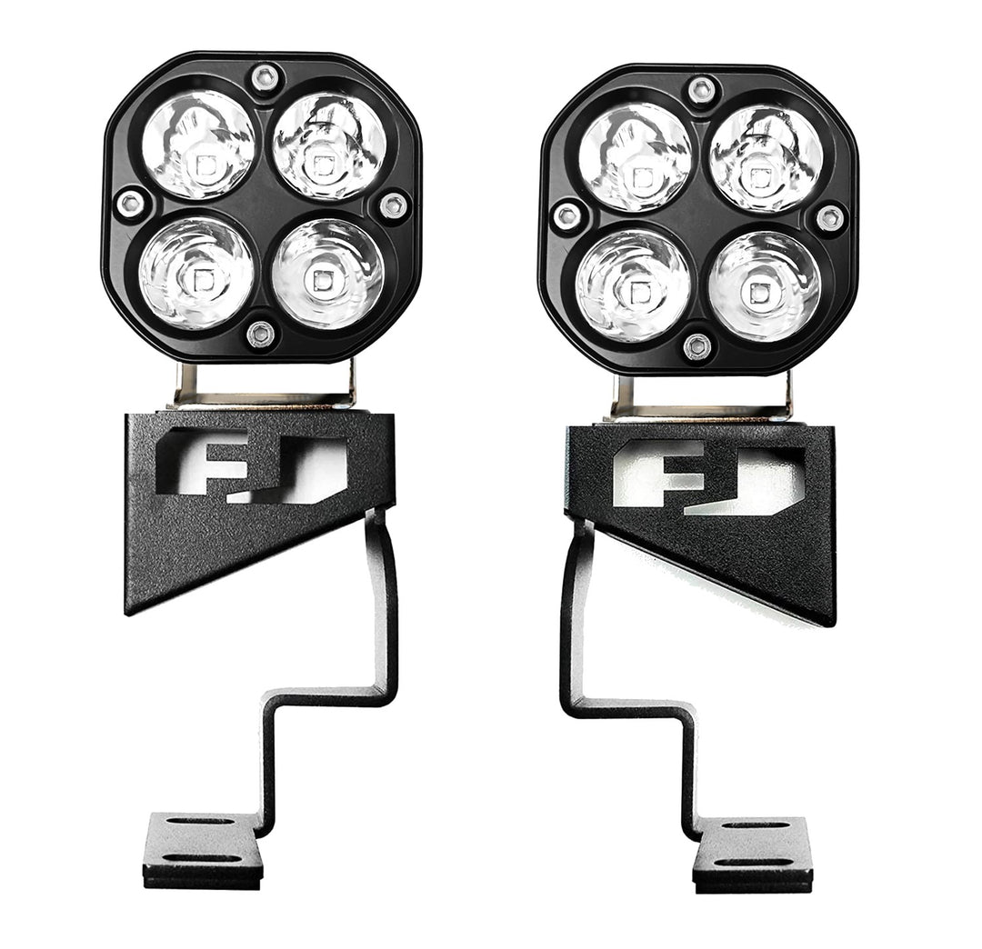 Round LED Cowl Light Kit for 2007-2014 Toyota FJ Cruiser