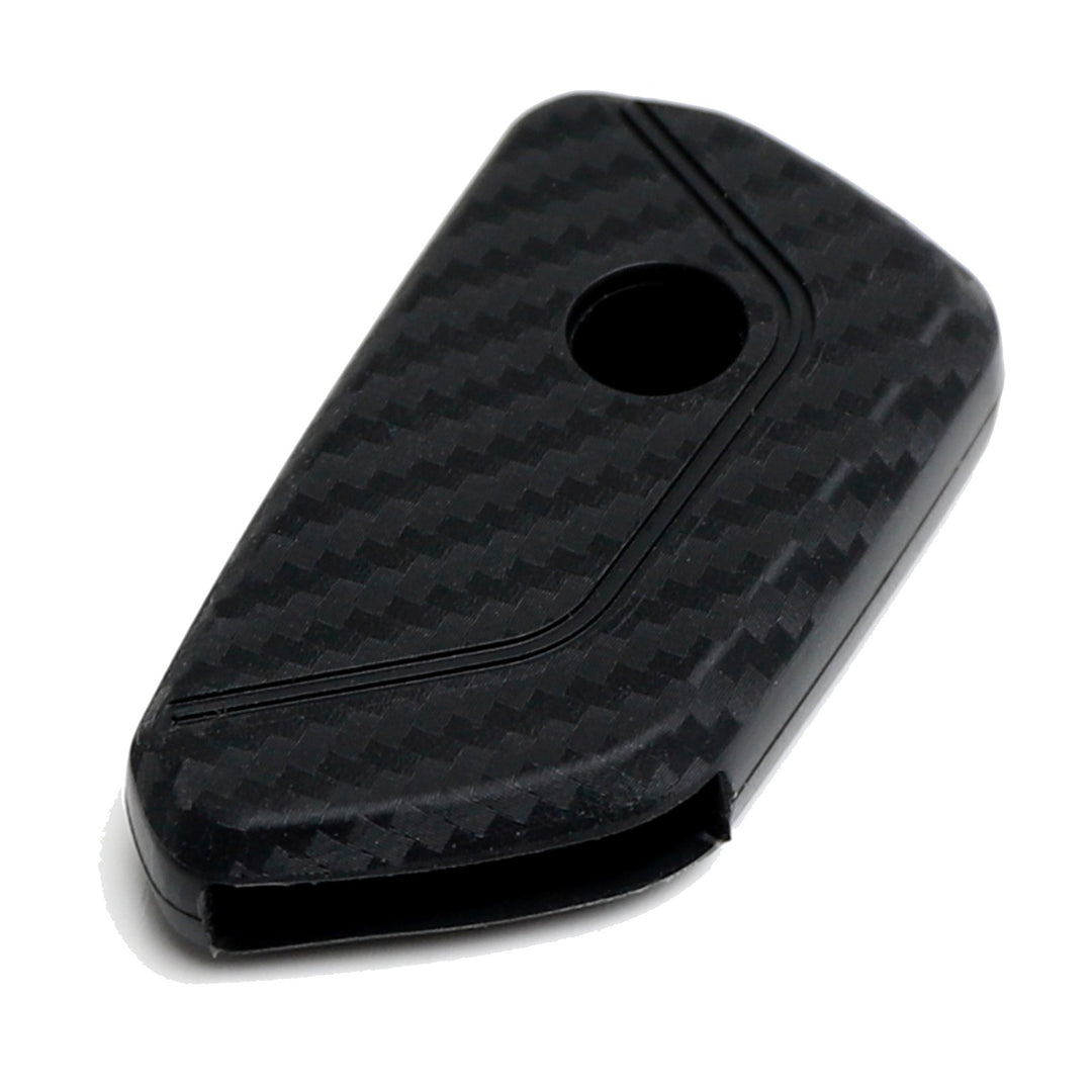 Carbon Fiber Pattern Silicone Key Fob Cover for 2020-2021 Volkswagen Golf and 2020-2024 GTI