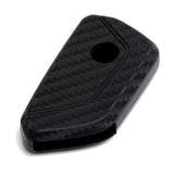 Carbon Fiber Pattern Silicone Key Fob Cover for 2020-2021 Volkswagen Golf and 2020-2024 GTI