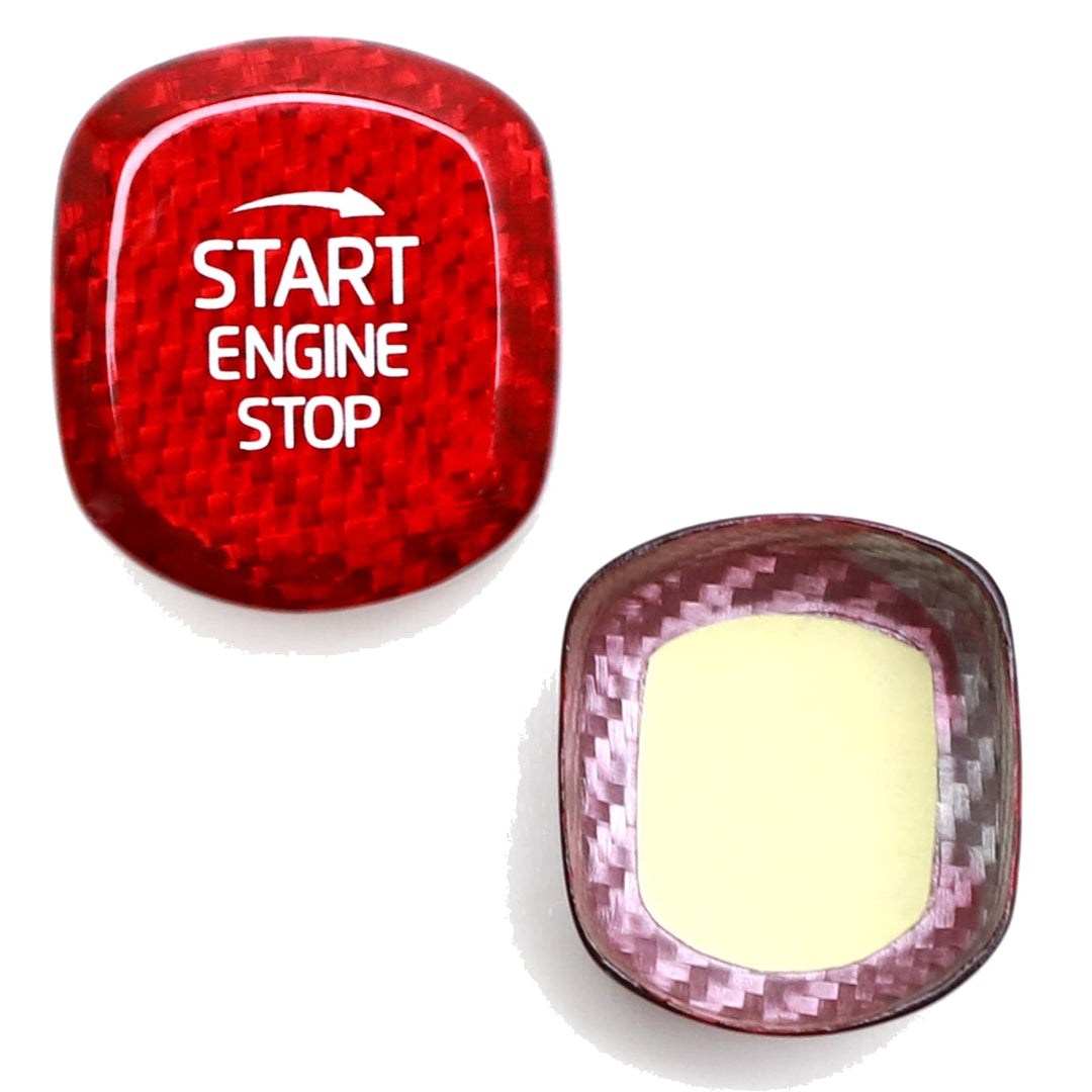 Red Carbon Fiber Engine Start Button Cover for 2016-2022 Volvo XC90 XC60 XC40 S90 S60 V90 V60