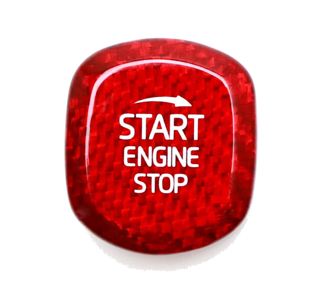 Red Carbon Fiber Engine Start Button Cover for 2016-2022 Volvo XC90 XC60 XC40 S90 S60 V90 V60