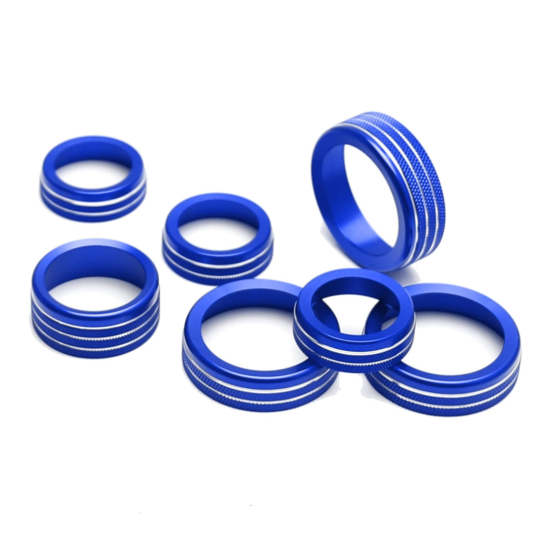 Blue Aluminum Knob Cover Set for 2021-2022 Ford F-150