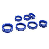 Blue Aluminum Knob Cover Set for 2021-2022 Ford F-150