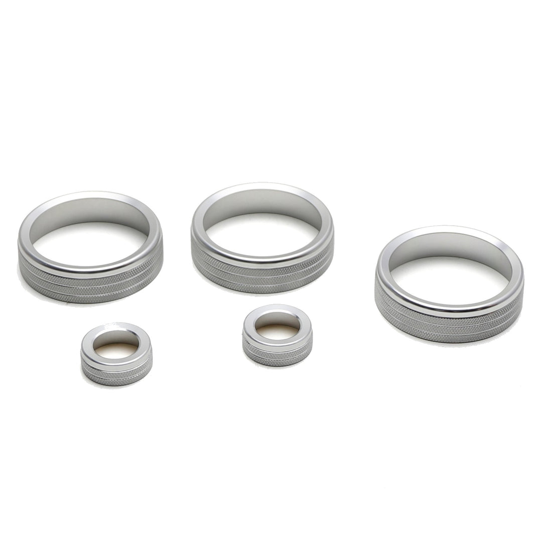 Silver Aluminum Climate and Stereo Knob Covers for 2022-2026 Subaru BRZ and Toyota GR86