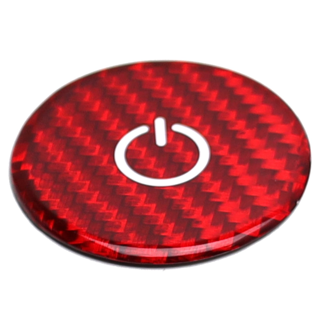 Red Carbon Fiber Engine Start Stop Button Cover for 2020-2026 Porsche Taycan and 2019-2025 911
