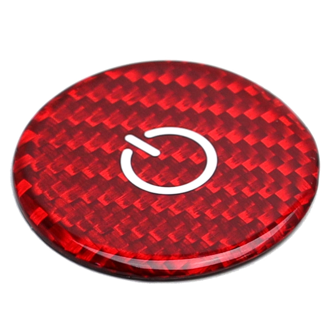 Red Carbon Fiber Engine Start Stop Button Cover for 2020-2026 Porsche Taycan and 2019-2025 911