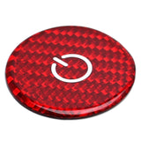 Red Carbon Fiber Engine Start Stop Button Cover for 2020-2026 Porsche Taycan and 2019-2025 911