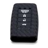 Carbon Fiber Pattern Silicone Key Cover for 2014-2021 Acura MDX RDX 5-Button Smart Key