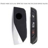 M-Color Carbon Fiber Pattern Leather Key Holder for 2023-2026 BMW X5 X7 iX 4 5 7 Series