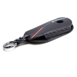 M-Color Carbon Fiber Pattern Leather Key Holder for 2023-2026 BMW X5 X7 iX 4 5 7 Series