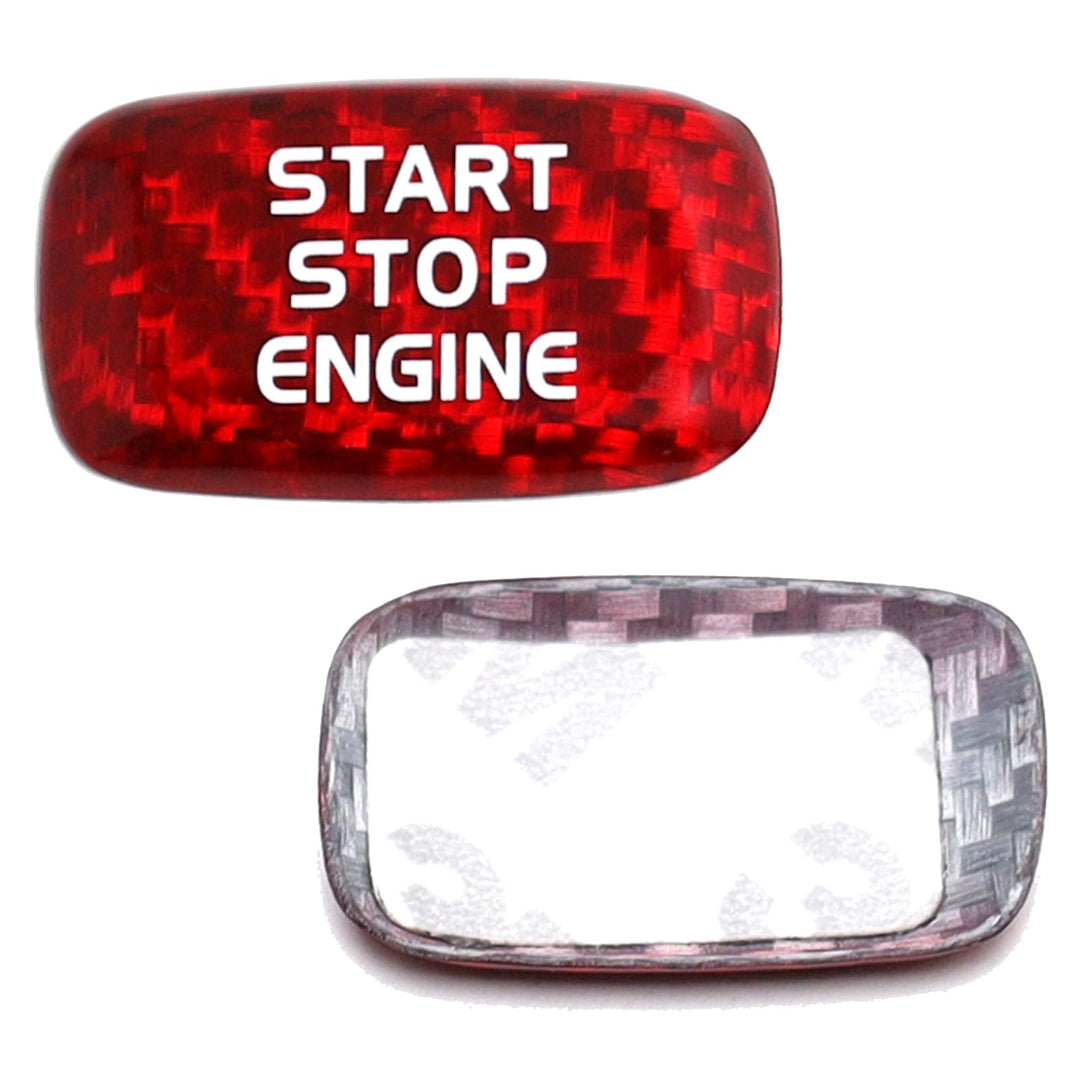 Red Carbon Fiber Engine Start Button Cover for 2001-2020 Volvo S60 XC60 V60 S80 V40
