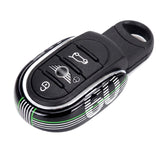 Black and White Key Cap Shell for 2014-2022 MINI Cooper Clubman Countryman