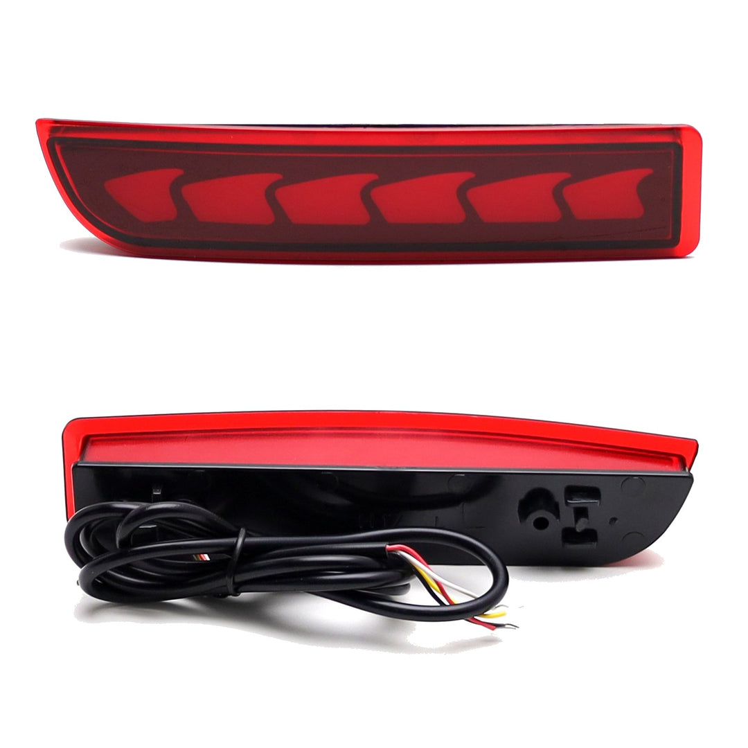 LED Rear Bumper Reflector Lights with Sequential Signal for 2006-2012 Toyota RAV4 and 2008-2014 Scion xD 81910-13022