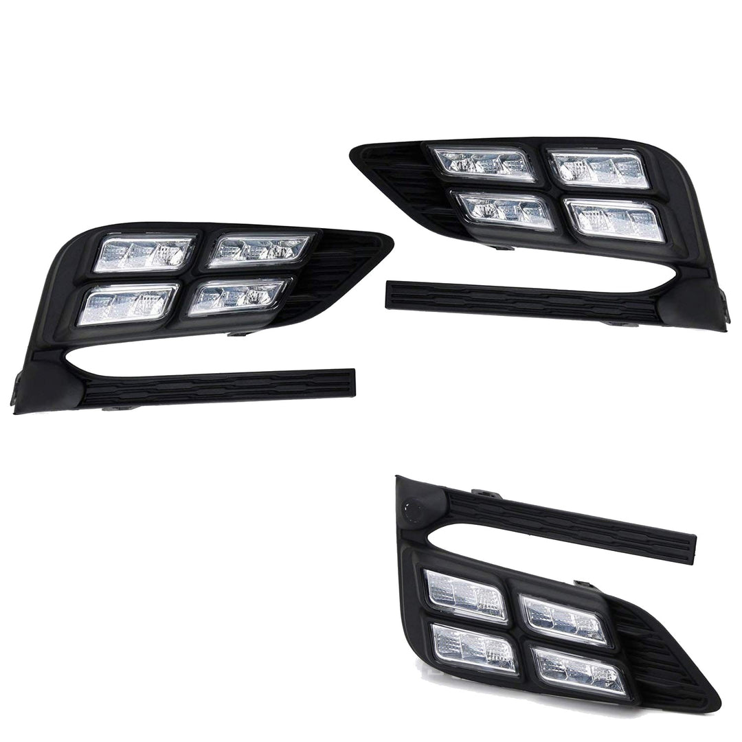 White LED Daytime Running Light Kit for 2016-2018 Chevrolet Cruze Sedan 84095930