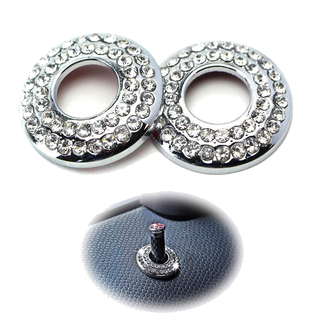 Rhinestone Door Lock Pin Rings for 2002-2021 MINI Cooper, Clubman, Countryman and Paceman