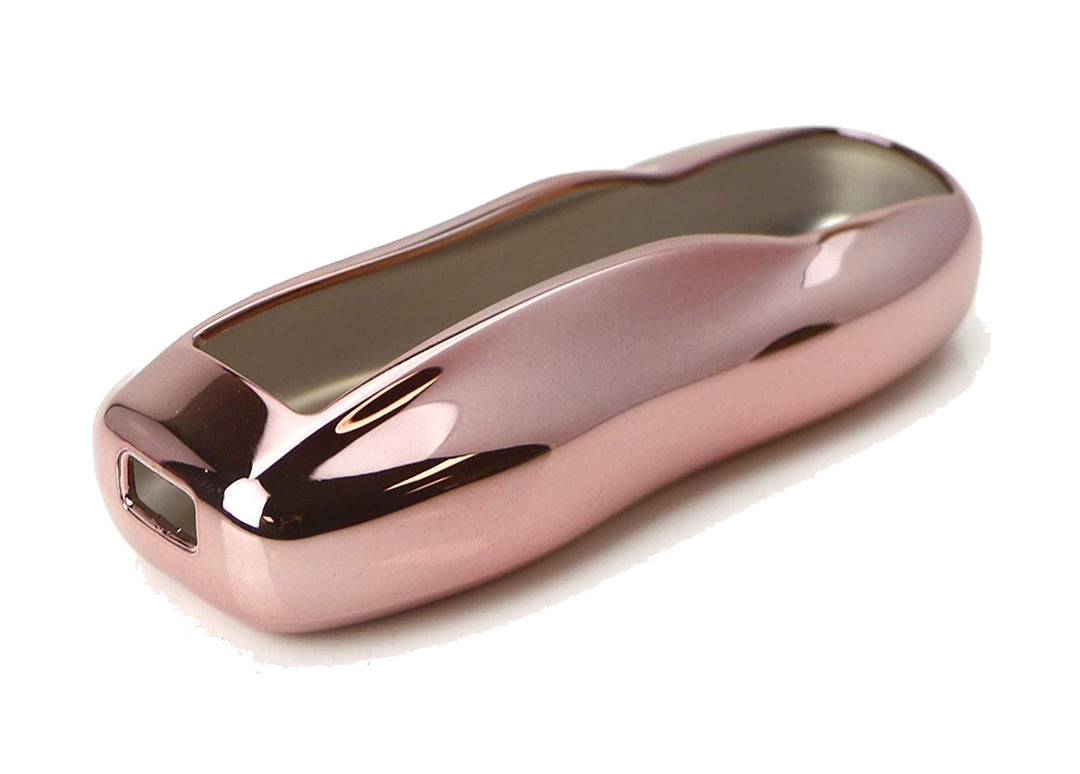 Rose Gold TPU Key Fob Cover for 2017-2024 Porsche Macan and 2017-2023 718 Boxster, Cayman