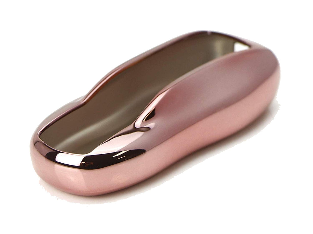 Rose Gold TPU Key Fob Cover for 2017-2024 Porsche Macan and 2017-2023 718 Boxster, Cayman