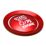 Red Engine Start Button Cover and Ring for 2015-2021 Jeep Renegade, 2017-2021 Compass and Fiat 500 500L