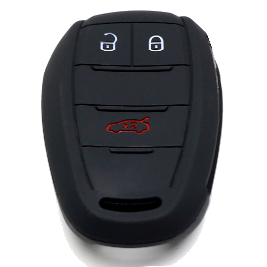 Black Silicone Key Fob Cover for 2017-2024 Alfa Romeo Giulia and Stelvio
