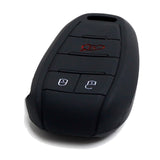 Black Silicone Key Fob Cover for 2017-2024 Alfa Romeo Giulia and Stelvio