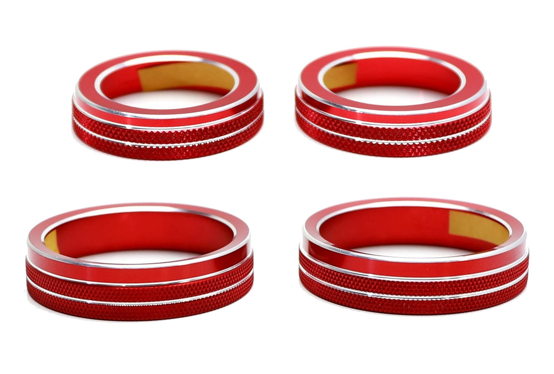 Red Aluminum Knob Cover Set for 2020-2022 Ford Escape