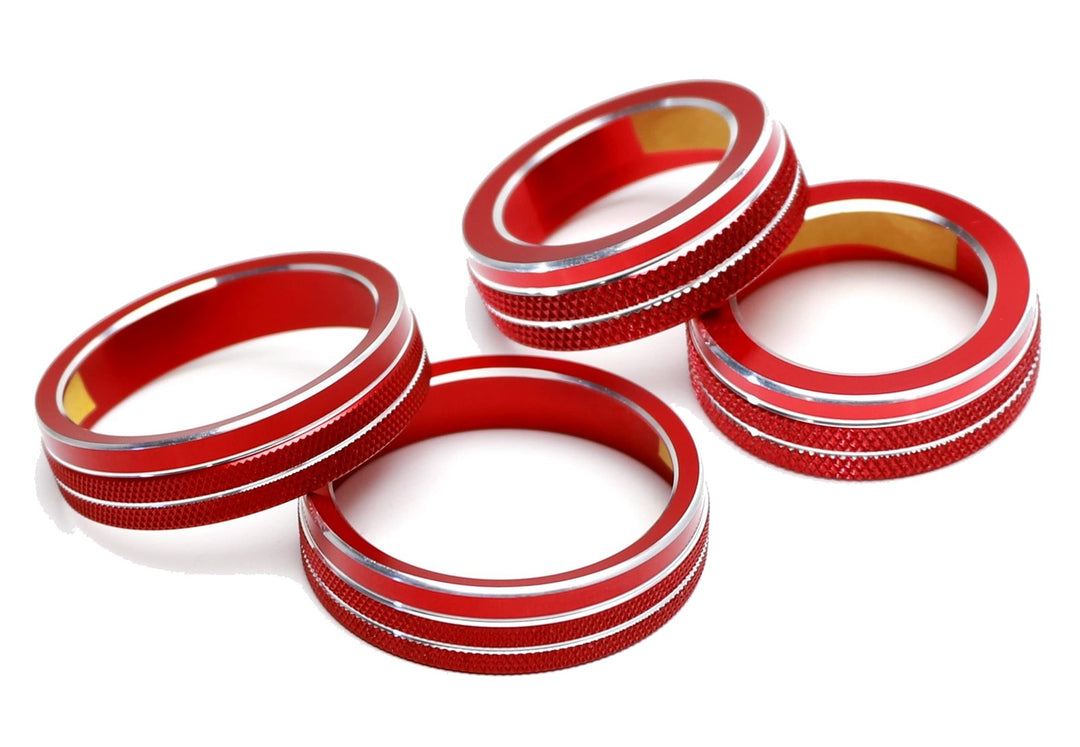 Red Aluminum Knob Cover Set for 2020-2022 Ford Escape