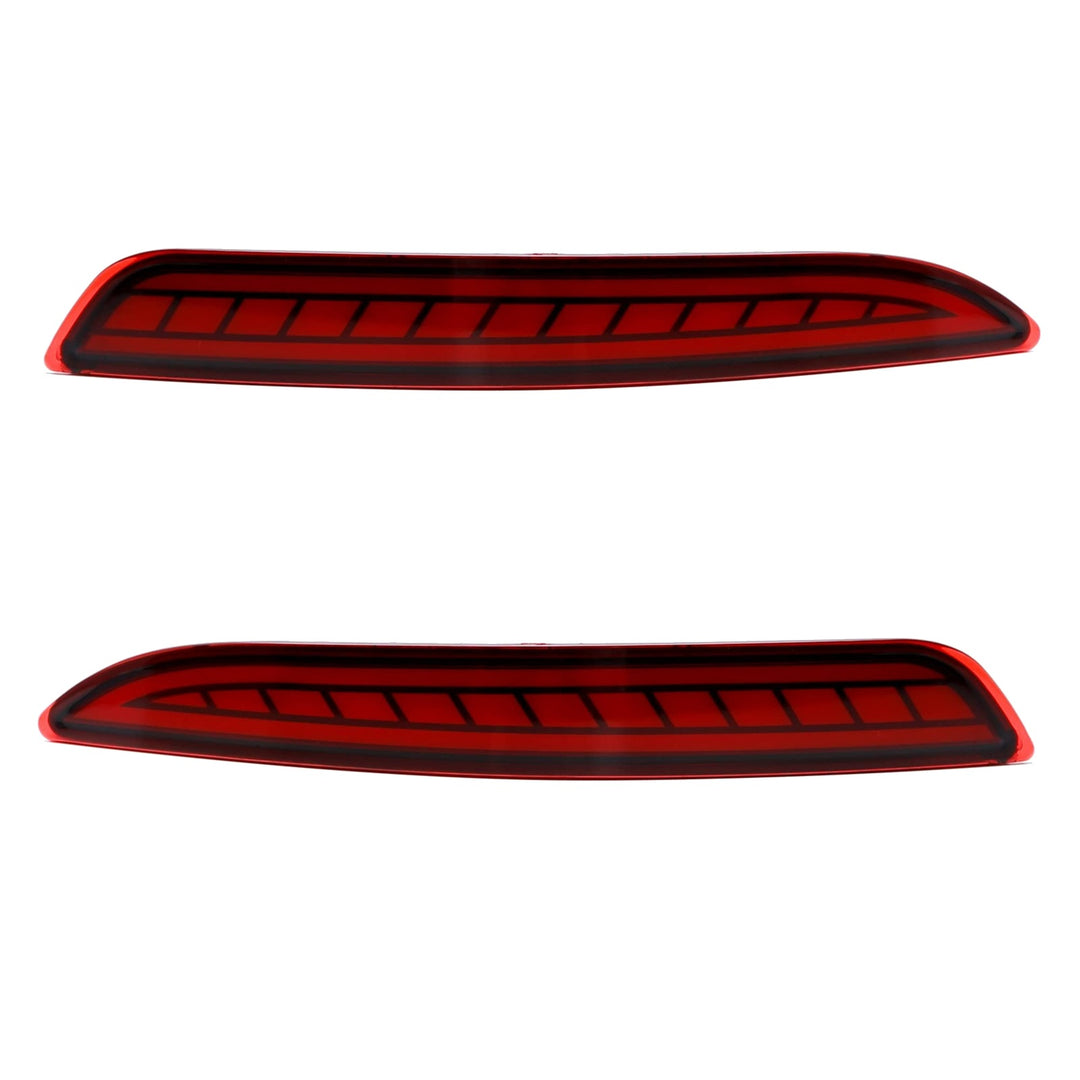 Red LED Rear Bumper Reflector Lights for 2019-2022 Mazda 3