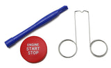 Red Engine Push Start Button for 2020-2024 Toyota Camry, RAV4, Corolla, Avalon, Sienna and 2020-2021 Tundra