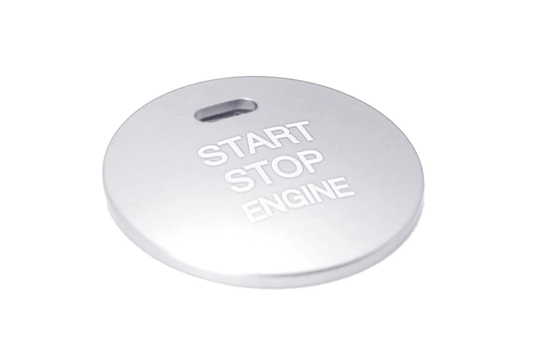 Silver Engine Push Start Button Trim for 2011-2015 Hyundai Elantra and Kia Optima