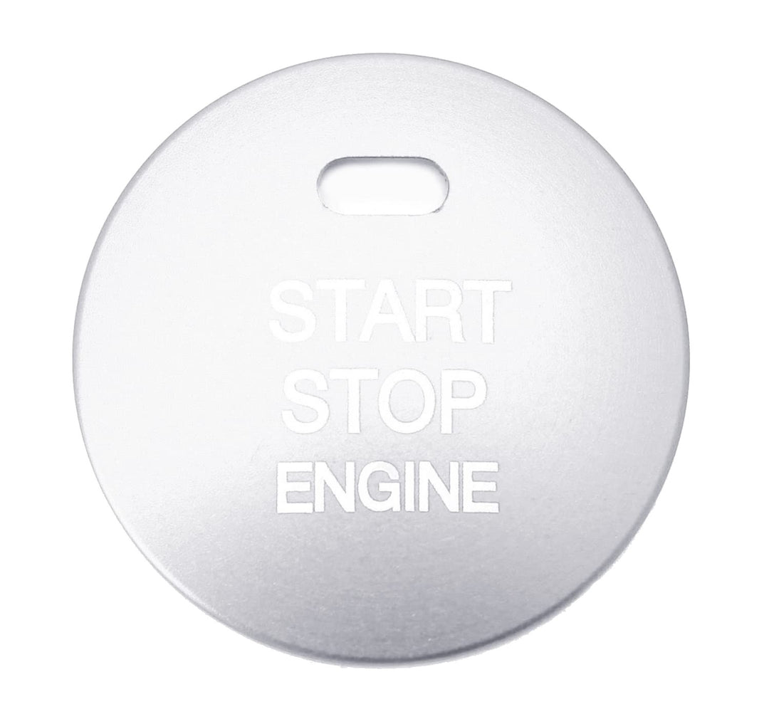 Silver Engine Push Start Button Trim for 2011-2015 Hyundai Elantra and Kia Optima