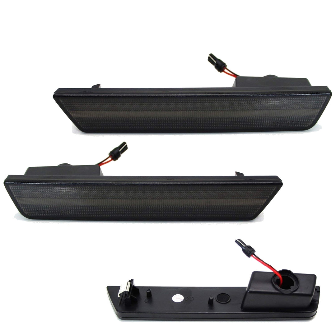 Smoked White LED Rear Side Marker Lights for 2008-2014 Dodge Challenger and 2011-2014 Charger