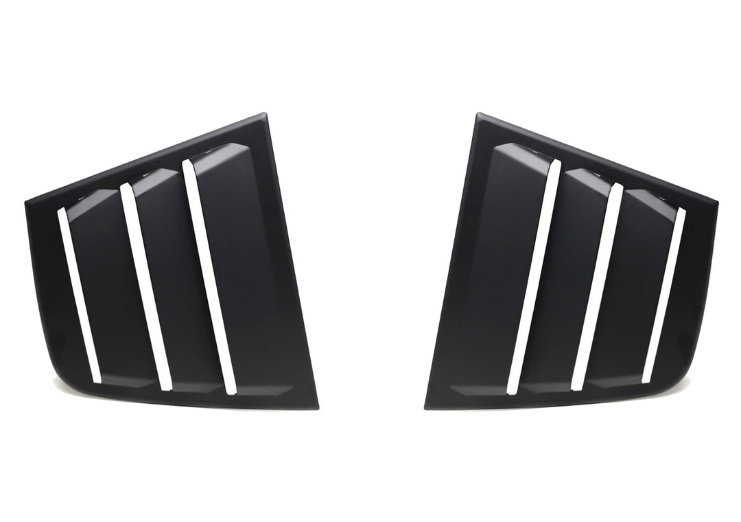 Matte Black Rear Quarter Window Louvers for 2011-2022 Dodge Charger