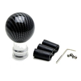 Carbon Fiber Pattern Ball Shift Knob with Silver Base
