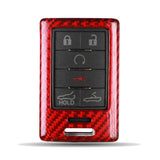 Red Carbon Fiber Key Fob Shell for 2008-2015 Cadillac Escalade ATS CTS DTS SRX STS XTS