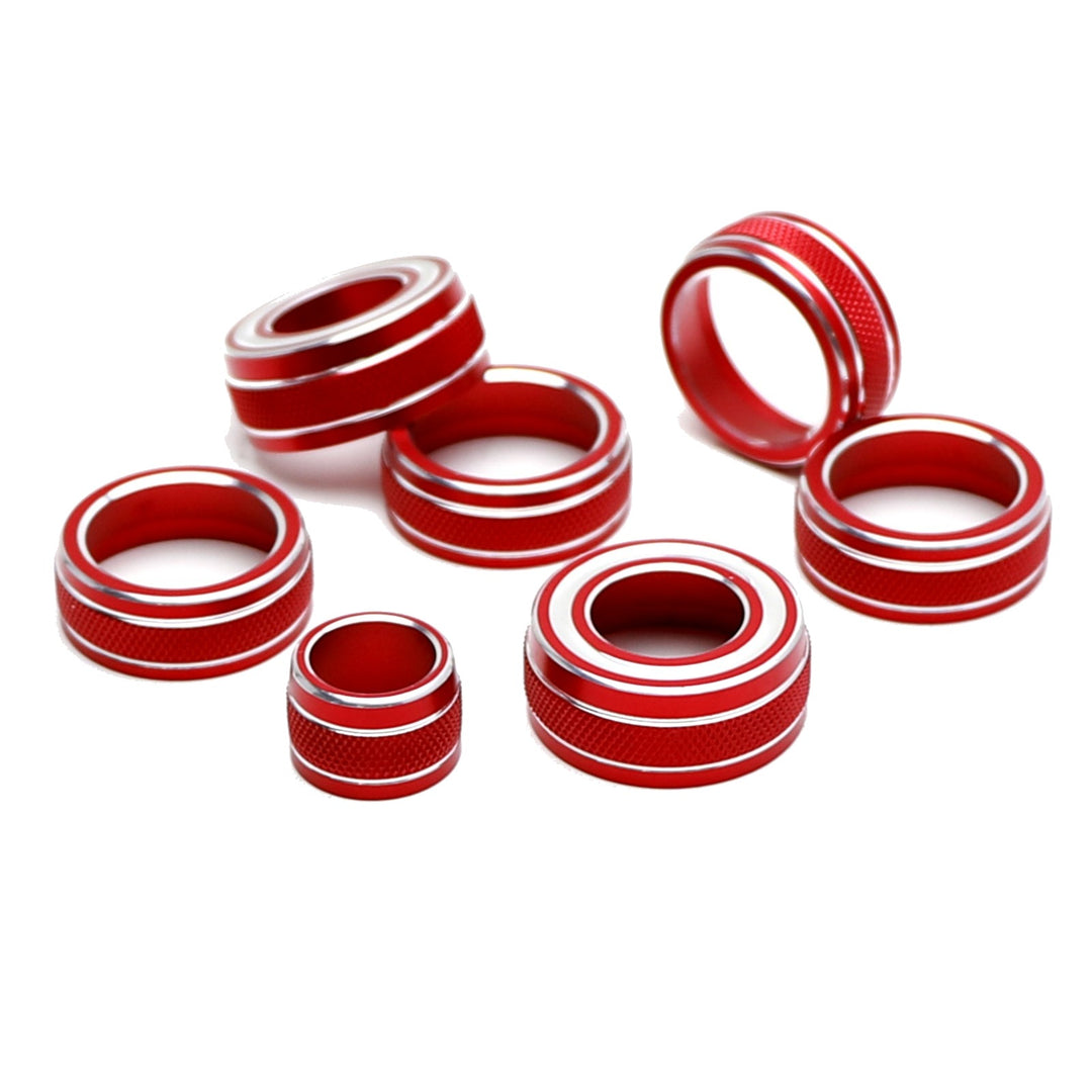 Red Aluminum Knob Cover Set for 2016-2024 Chevrolet Camaro