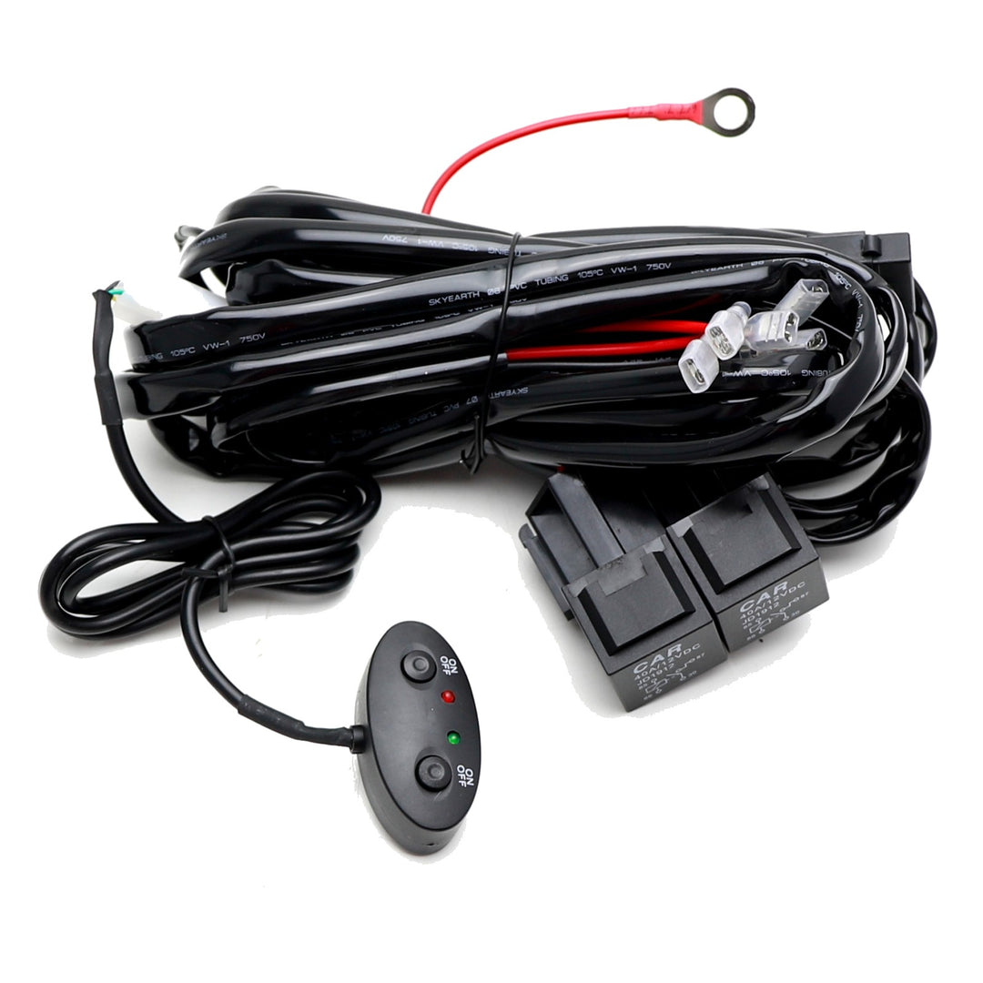 2-Output Relay Harness with Dual Toggle Switches for LED Light Bars and Pod Lights