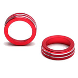Red Center Dash Radio Knob Cover for 2020-2024 Ford Explorer
