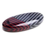Black Red Carbon Fiber Pattern Key Fob Cover for 2023-2025 Nissan and Infiniti Oval Smart Keys