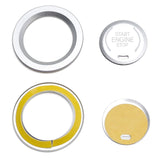 Satin Silver Engine Start Button Cover with Ring for 2019-2024 Chevrolet GMC Cadillac
