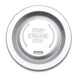 Satin Silver Engine Start Button Cover with Ring for 2019-2024 Chevrolet GMC Cadillac