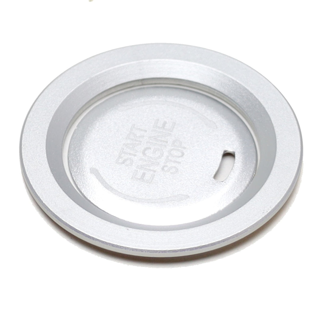Satin Silver Engine Start Button Cover with Ring for 2019-2024 Chevrolet GMC Cadillac