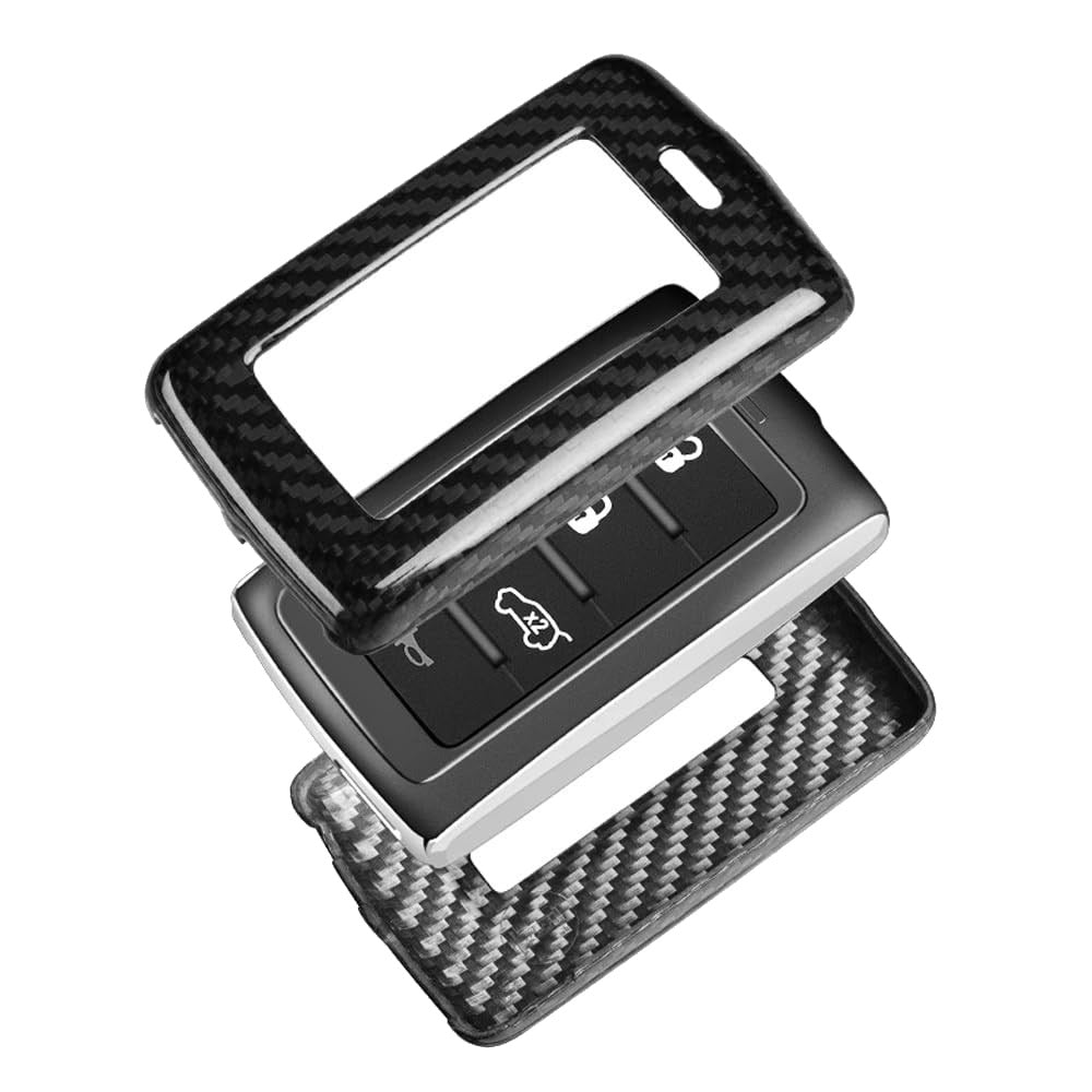 Genuine Carbon Fiber Key Fob Cover for 2021-2025 Jeep Grand Cherokee Wagoneer 68577124AA