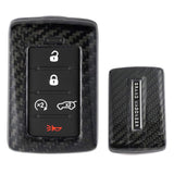 Genuine Carbon Fiber Key Fob Cover for 2021-2025 Jeep Grand Cherokee Wagoneer 68577124AA