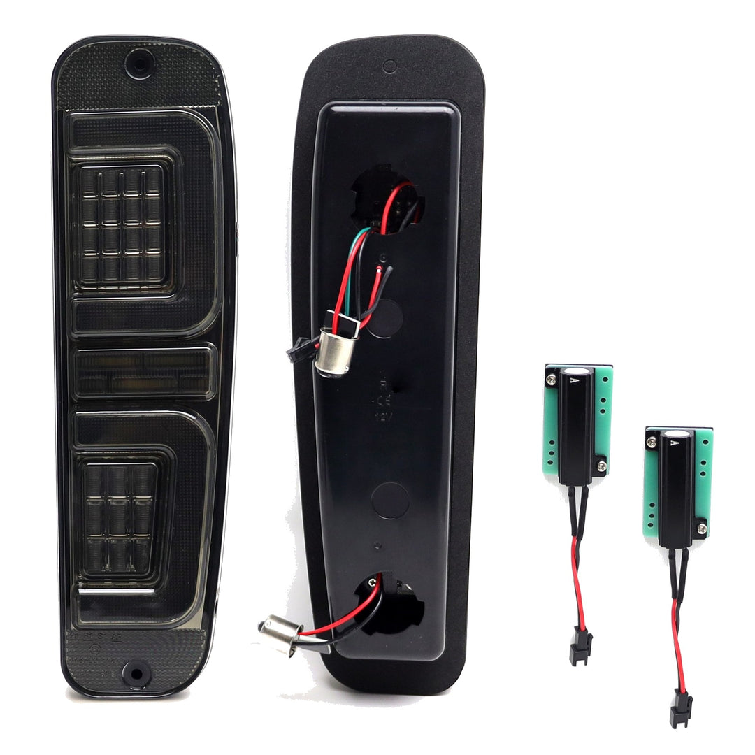 Smoked LED Tail Lights for 1973-1979 Ford F-150 F-250 and 1975-1991 Econoline D4TZ-13404