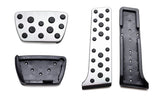 Silver Aluminum Gas and Brake Pedal Covers for 2018-2026 Toyota Camry RAV4 Highlander and Lexus ES LS