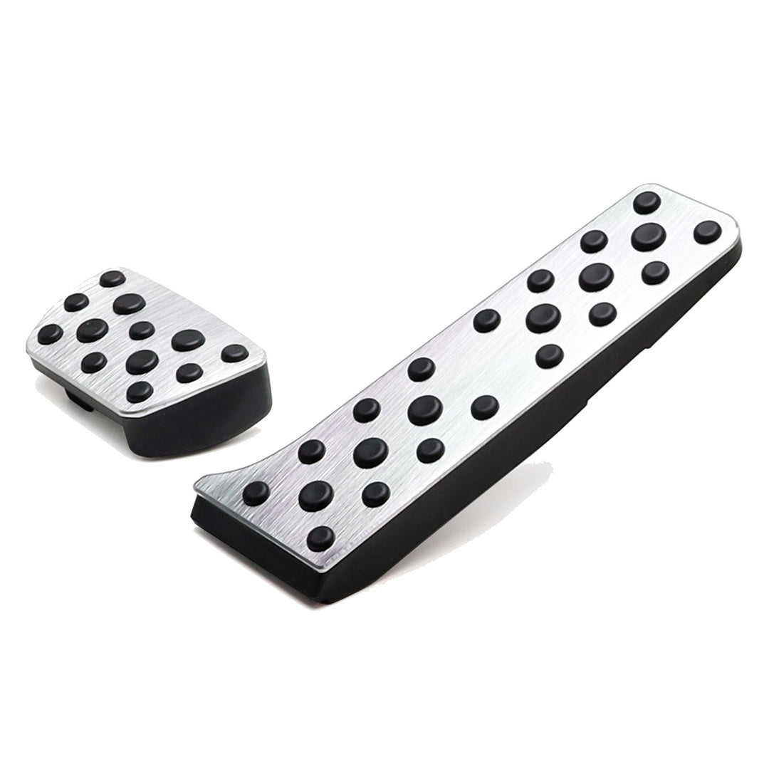 Silver Aluminum Gas and Brake Pedal Covers for 2018-2026 Toyota Camry RAV4 Highlander and Lexus ES LS