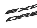 Matte Black 3D Raised Hood and Liftgate Letter Inserts for 2011-2027 Ford Explorer
