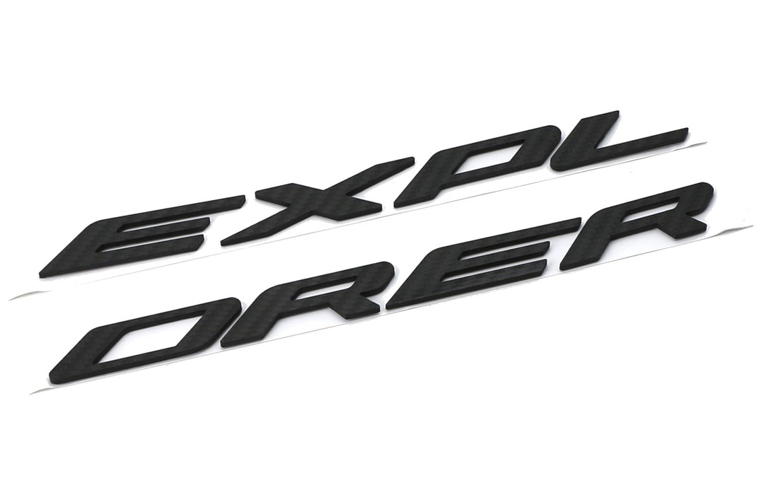 Matte Black 3D Raised Hood and Liftgate Letter Inserts for 2011-2027 Ford Explorer